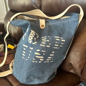 Gap Blue Denim feed USA sling  Bag